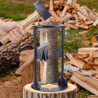 Firewood Kindling Splitter Cast Iron Heavy Duty Home Outdoor Log