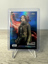 2024 Topps Chrome Star Wars Jyn Erso Blue Parallel Refractor 109/150 Rogue One