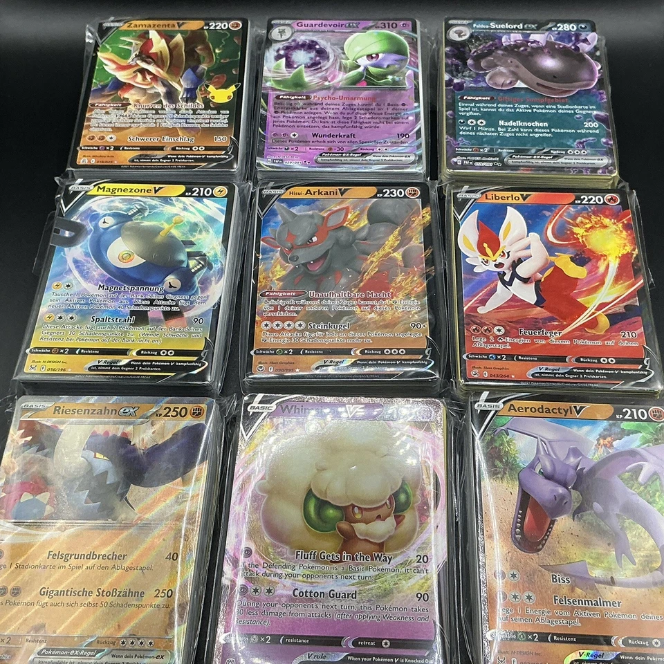 POKEMON KARTEN SAMMLUNG 50 KARTEN GARANTIERT 1 EX/V/GX KARTE DEUTSCH NEAR MINT
