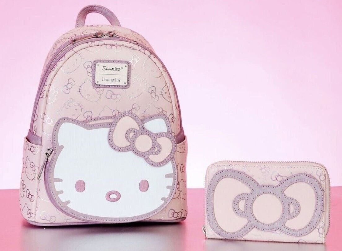 Loungefly LACC Exclusive Hello Kitty Iridescent Backpack & Wallet