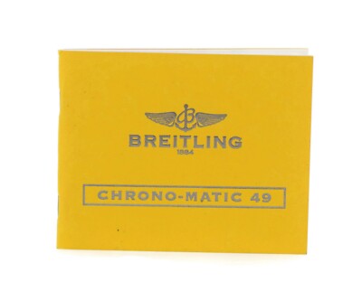 Breitling Chrono-Matic 49 Booklet Manual