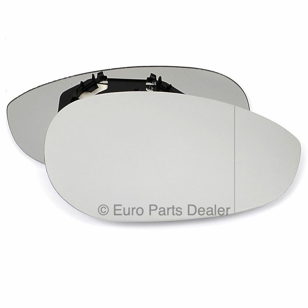 Driver side Clip Wide Angle wing mirror glass for Fiat 500 07-24
