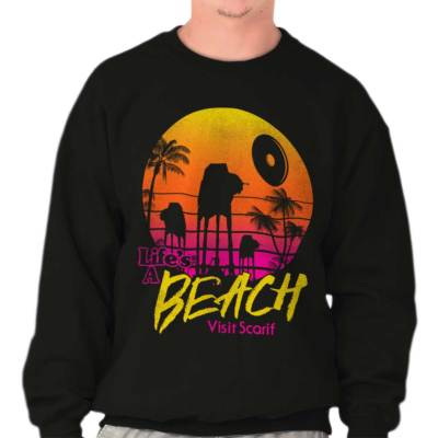 Sci Fi Movie Life's A Beach Visit Scariff Womens or Mens Crewneck Sweatshirt