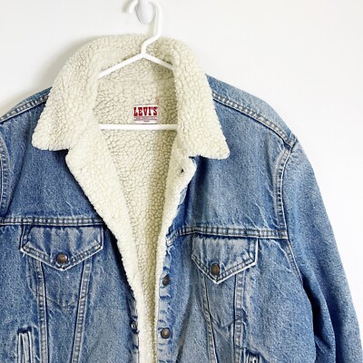 本　LEVI'S® VINTAGE DENIM JACKETS Vintage Levis Jacket Size 50 R Sherpa 70608 Denim Trucker Made In