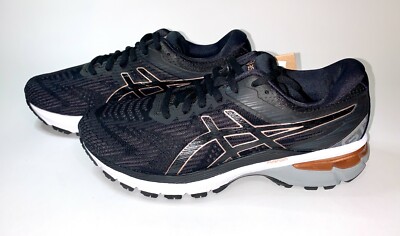 Black/Rose Gold Running Shoes, Size 