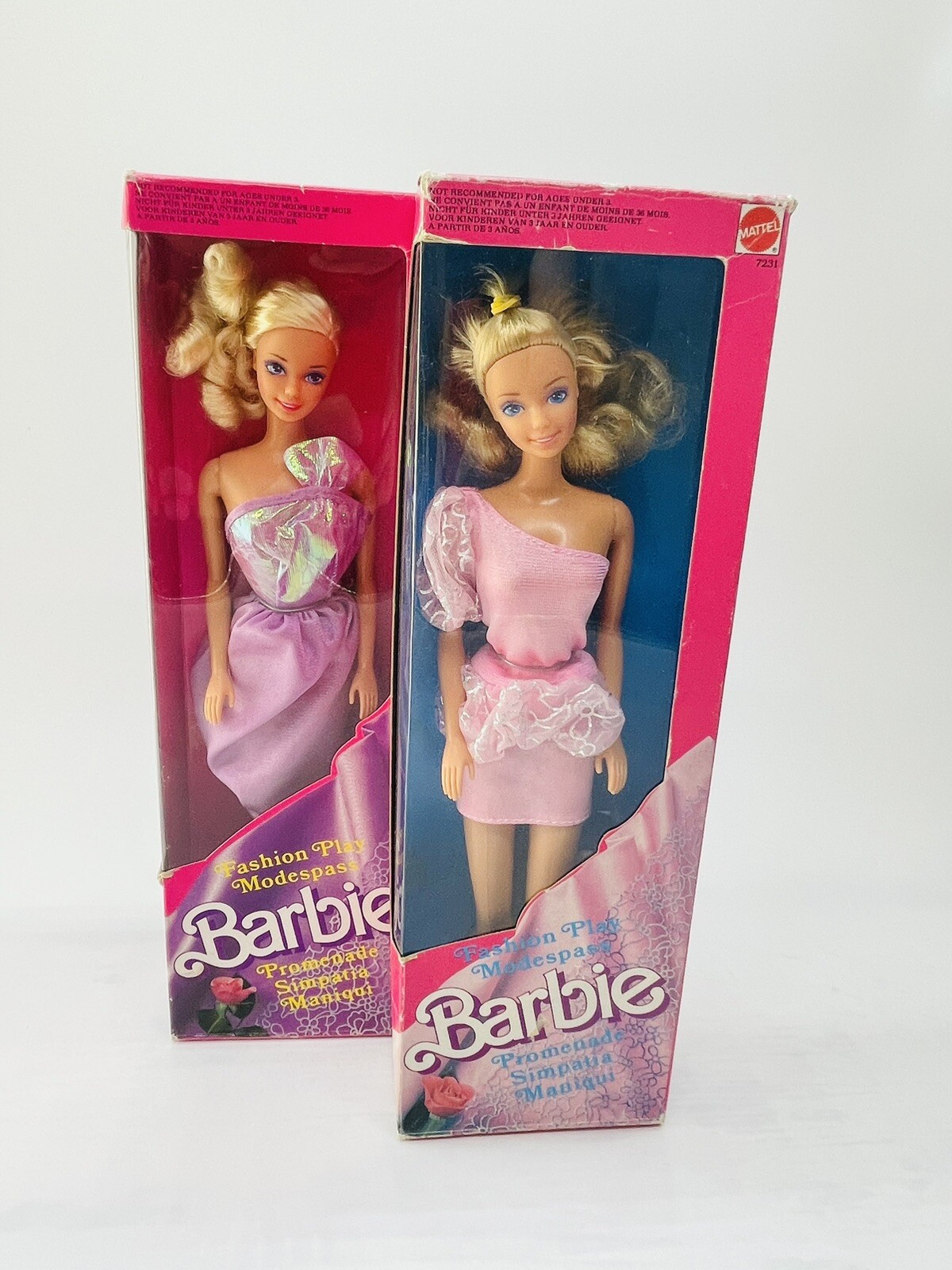 Barbie 1989 Fashion Play Modespass Simpatia #7231 #7232 NRFB poupée neuve