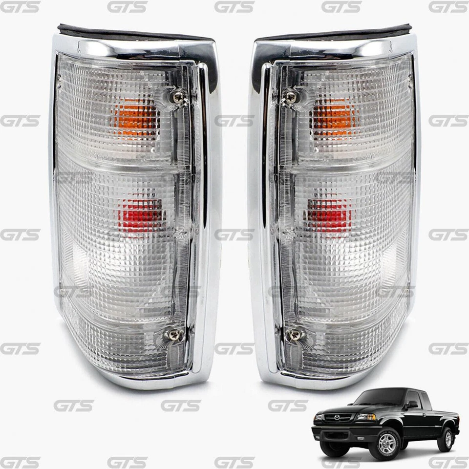 Par de luces traseras cromadas transparentes para Mazda Magnum B2000 B2200 B2500 1995 Foto 4 de 4