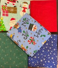 FAT QUARTER BUNDLE OF 5-100 COTTON - FQ612- CHRISTMAS