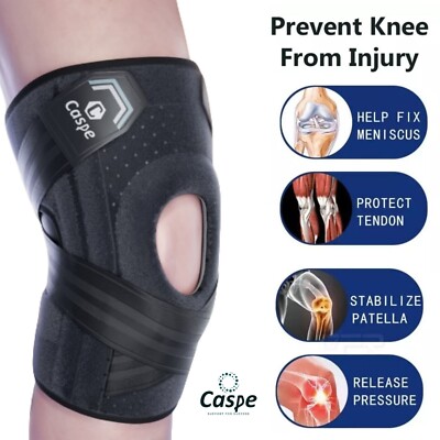 Caspe Knee Brace Compression Sleeve Patella Adjustable Knee Wrap for Arthritis