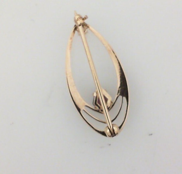 Edwardian Antique 10K Gold Pear Amethyst and Seed… - image 2