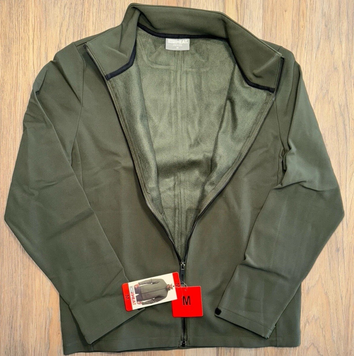 32 Degrees Men's Full Zip Jacket Olive Green Size Medium New w/ Tags