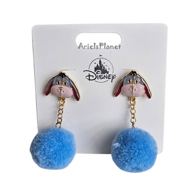 Disney Parks Winnie the Pooh Eeyore Donkey Plush Earrings