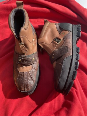 Ralph Lauren Polo Men's Zip Front Leather Boots Size 13