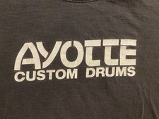 Vntg Ayotte Custom Drums T Shirt SZ Large