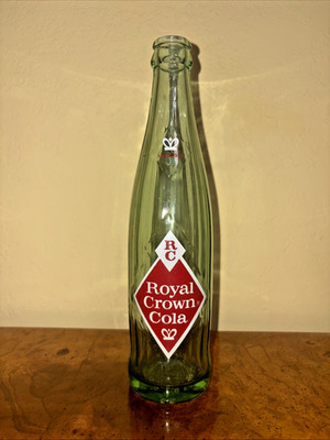 Vintage 1966 Royal Crown Cola RC Cola 10oz Diamond ACL Glass Soda Bottle
