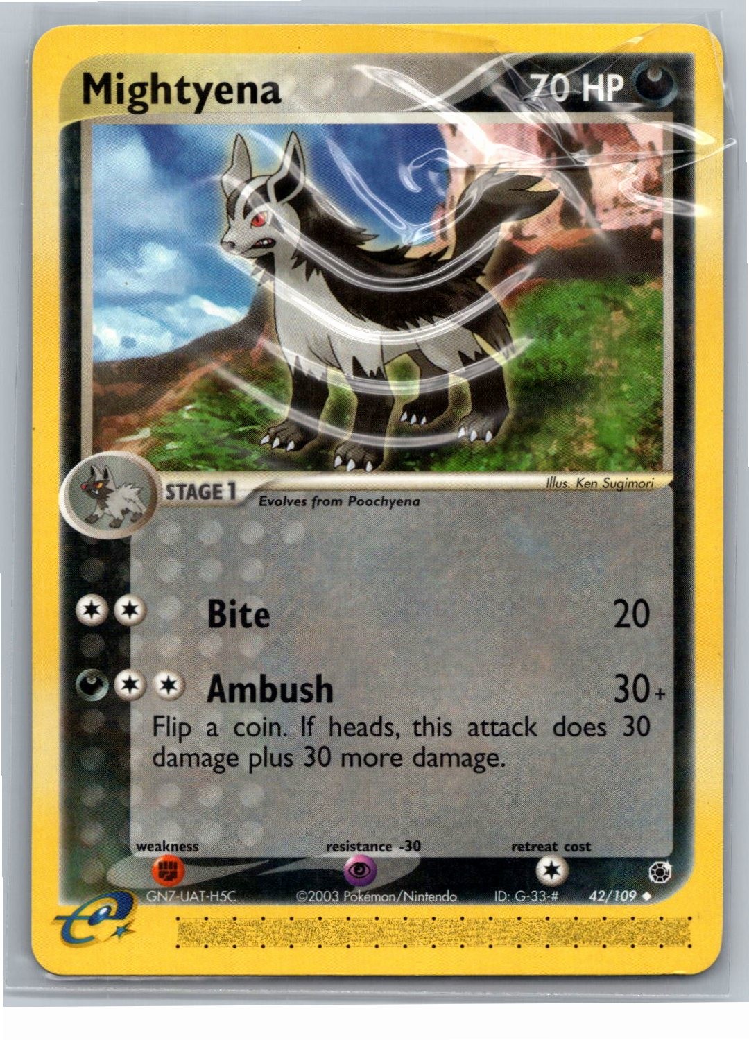 Mightyena Uncommon Ruby and Sapphire 42/109 NM