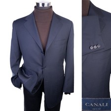 Canali Sport Coat Blazer 40R Super 120s Wool 3 Button Made in Italy Bemberg