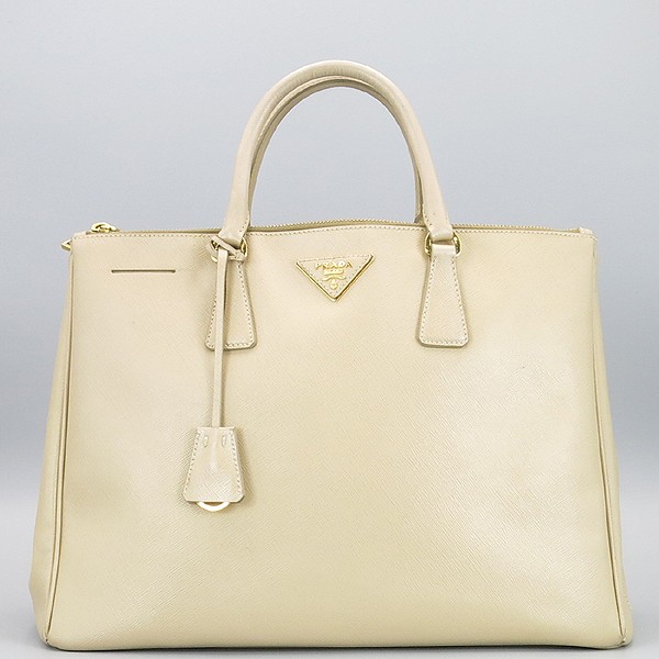 Prada BN1786 Camméo Saffiano Leather Gold Logo Triangle Tote Bag