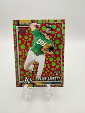 2026 Topps Series 1 Mason Barnett SP Holiday Polka Dots Green/Pink Athletics RC