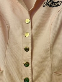 Agent Provocateur Original Pink Uniform Gold Buttons Size 10, FR:38