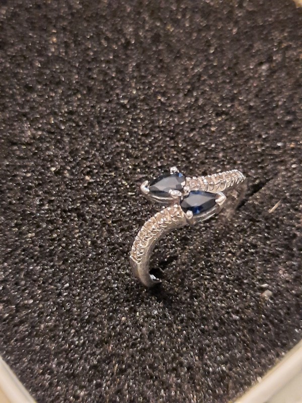 sapphires and diamonds bypass ring 