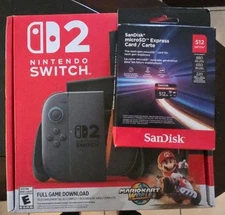 Nintendo Switch 2-Mario Kart World Bundle W/San Disk MicroSD 512gb Card.
