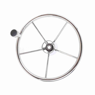 Neu Bootslenkrad 13 5 Zoll 5-Speichen-Lenkrad Mit Edelstahl Universal Marine