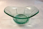 Vintage Green Depression Uranium Glass Small Oval Sauce Bowl Candy Dish