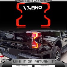 Vland Full Led Clear Tail Lights For Ford Ranger 2022-2025 Wstart-up Animation