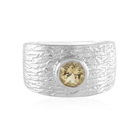 Cavill Damenring Gelber Beryll 0,69Ct 925 Silber Platinbeschichtet