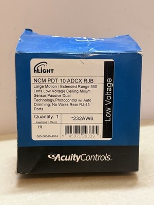 Acuity Controls NCM PDT 10 ADCX RJB Low Voltage Ceiling Mount Sensor Switch NOS