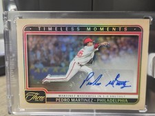 2025 Panini Three And Two Pedro Martinez Gold Timeless Moments Auto /10