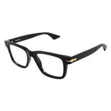 Montblanc MB0266O 005 – Montatura per Occhiali Unisex in Acetato Nero con Dettag