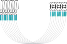 Fluorocarbon Fishing Leader Line with Swivels and Snap Kits for Saltwater and