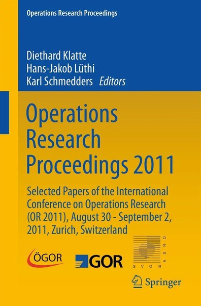 Diethard Klatte (U. A.) | Operations Research Proceedings 2011 | Taschenbuch-image