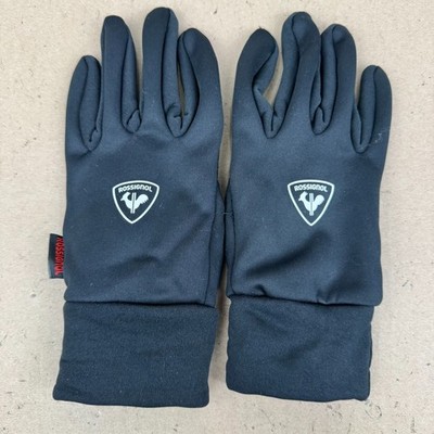Rossignol Unisex Black Stretch Athletic Liner Gloves - Size L