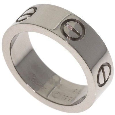 CARTIER  love ring #48 Ring K18 White Gold  Ladies [Used]