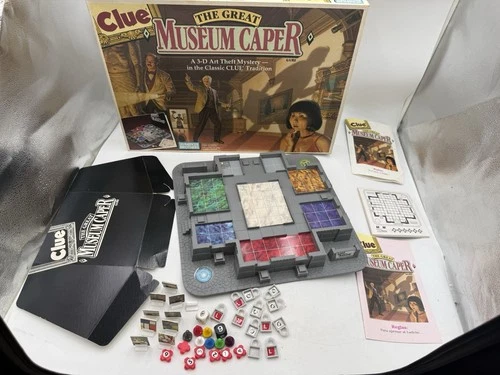 Vintage Parker Brothers Clue The Great Museum Caper 100%Complete Board Game 1991