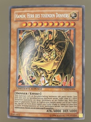 Hamon Herr Des Tosenden Donners CT03-DE006 Secret Rare Deutsch Poor YUGIOH