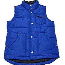 Gap Kids Puffer Jacket Vest Blue Size S 6-7 Youth Winter Warm Fleece Lined