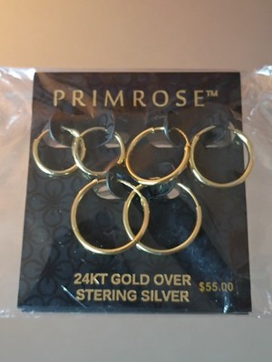 Primrose Kohl's 24k Gold Over Sterling Silver Hoop Snap Earrings
