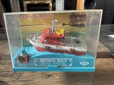 VINTAGE 1960 IDEAL MOTORIFIC BOATERIFIC COLLECTIBLE ELECTRIC MODEL FIRE BOAT TOY