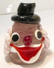 Murano Glass Clown Hand Blown head portrait figurine, vintage