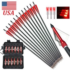 20INCH Crossbow Arrows Crossbow Bolts +/or Broadhead Lighted Nock Target Hunting