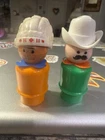 Vintage Fisher Price Little People Cowboy & Indian Figures 2.5”