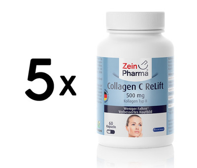 5 x Zein Pharma Collagen C ReLift, 500mg - 60 caps (366,63 EUR/kg)