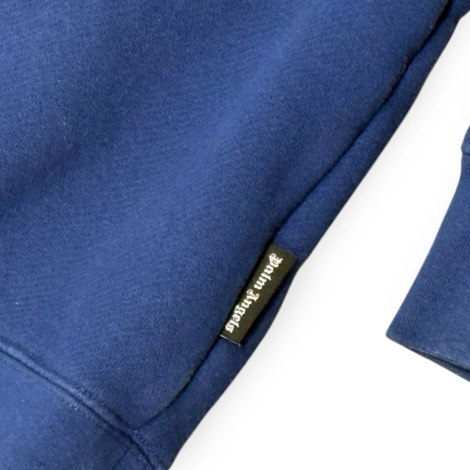 Felpa con cappuccio 100% autentica Palm Angels doppio logo blu uomo taglia large