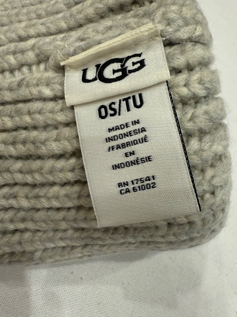 UGG Women's Chunky Rib Beanie Color Light Gray | eBay