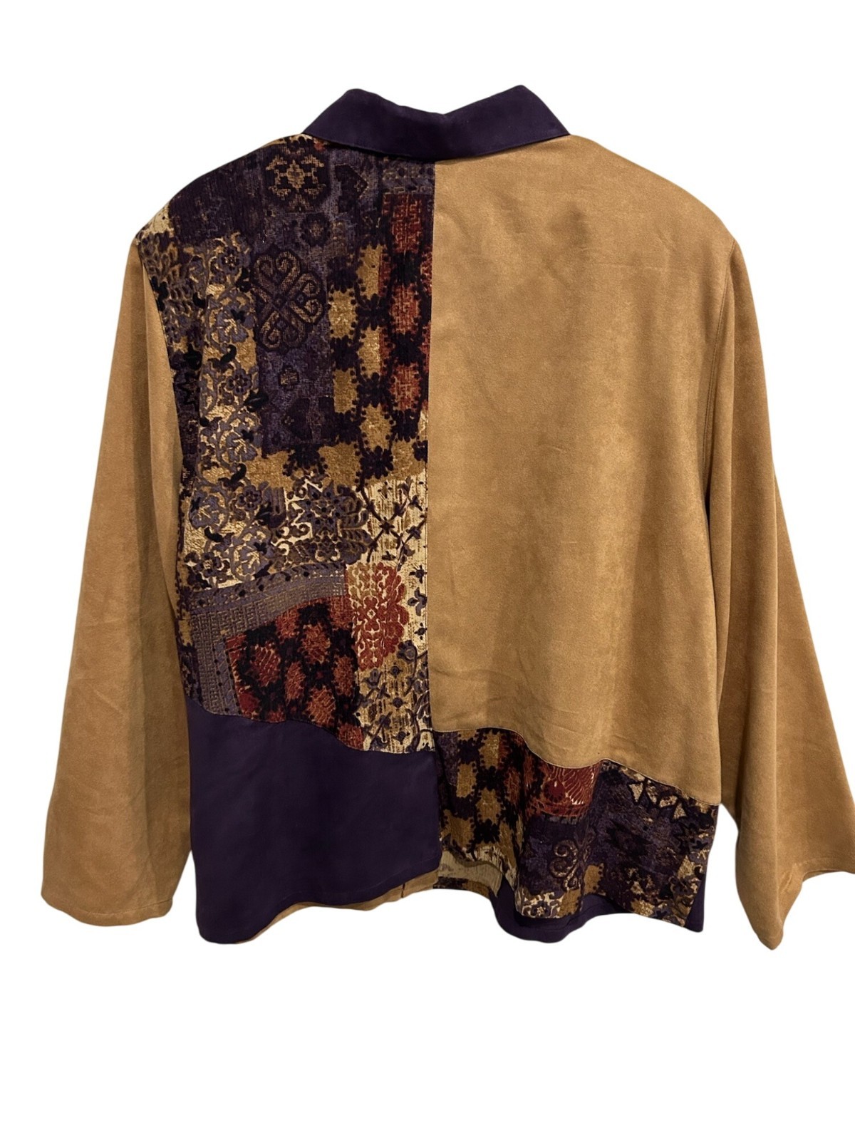 Vintage Napa Valley Patchwork Button Front Jacket… - image 2