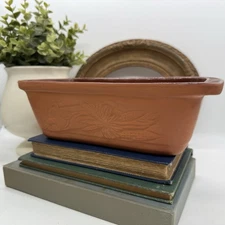 Vintage Gourmet Topf Terracotta Clay Bread Loaf Bakeware